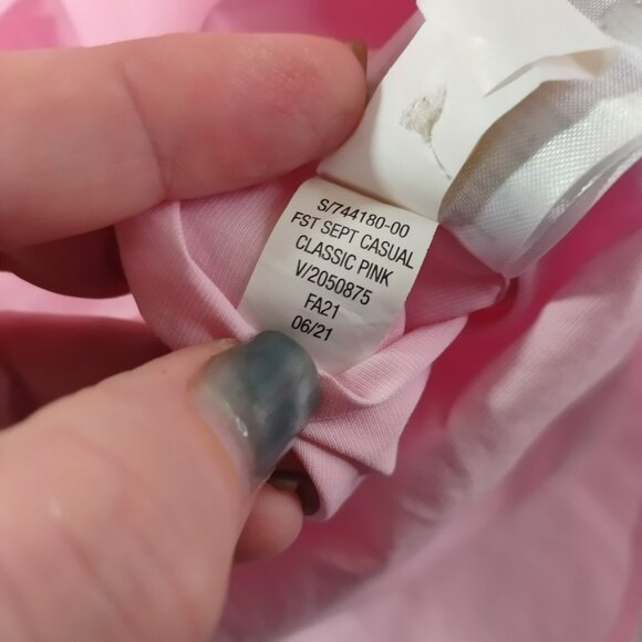 Banana Republic Mens Button Up Shirt M Pink Standard Fit Office Career Classic - Picture 9 of 11